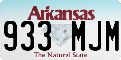 AR license plate 933MJM