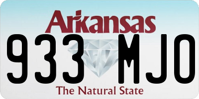 AR license plate 933MJO