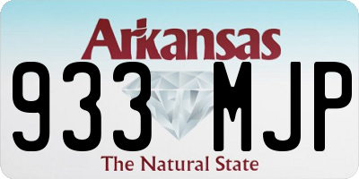 AR license plate 933MJP