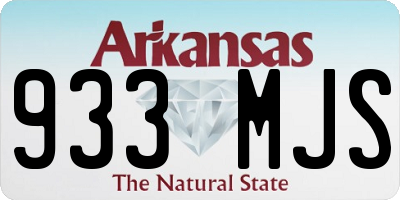 AR license plate 933MJS