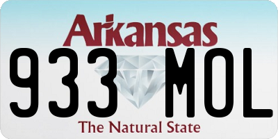 AR license plate 933MOL
