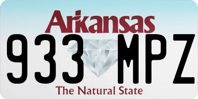 AR license plate 933MPZ