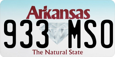 AR license plate 933MSO