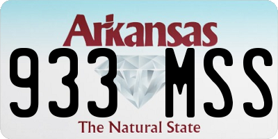 AR license plate 933MSS