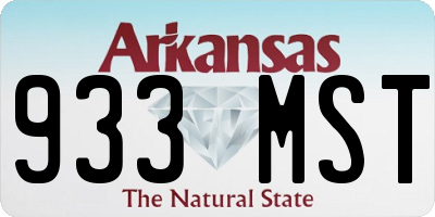AR license plate 933MST