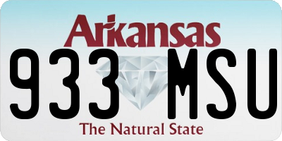 AR license plate 933MSU