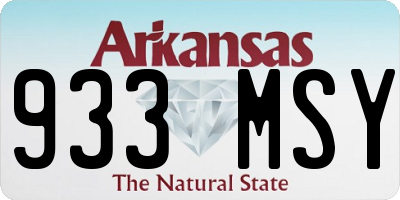 AR license plate 933MSY