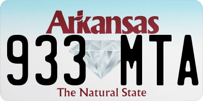 AR license plate 933MTA
