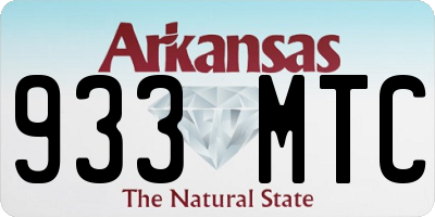 AR license plate 933MTC