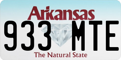 AR license plate 933MTE