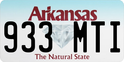 AR license plate 933MTI
