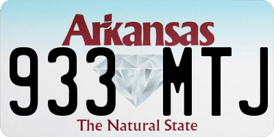 AR license plate 933MTJ