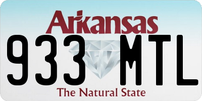 AR license plate 933MTL