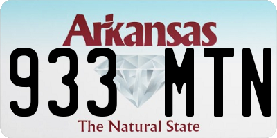 AR license plate 933MTN