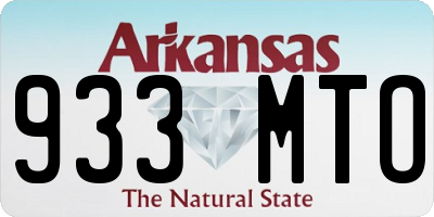 AR license plate 933MTO