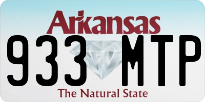 AR license plate 933MTP