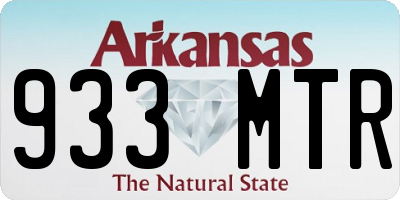 AR license plate 933MTR