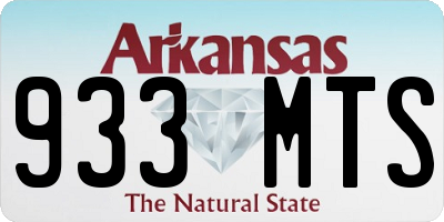 AR license plate 933MTS