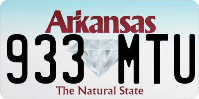 AR license plate 933MTU