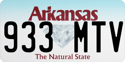 AR license plate 933MTV