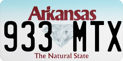 AR license plate 933MTX