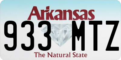 AR license plate 933MTZ