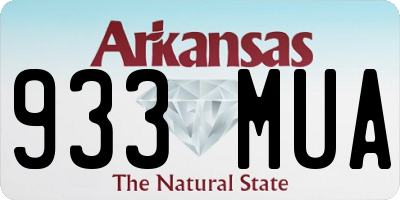 AR license plate 933MUA
