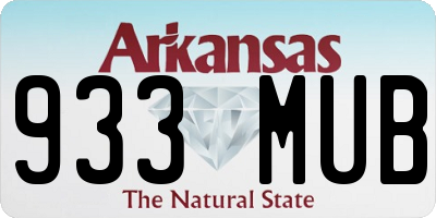 AR license plate 933MUB