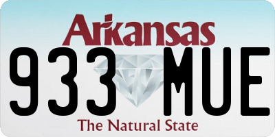 AR license plate 933MUE
