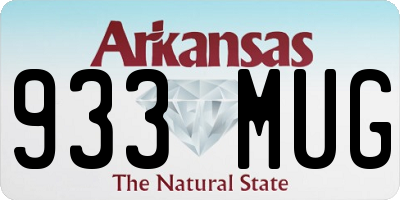AR license plate 933MUG