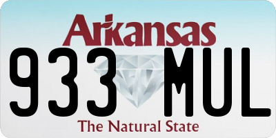 AR license plate 933MUL