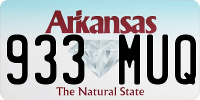 AR license plate 933MUQ
