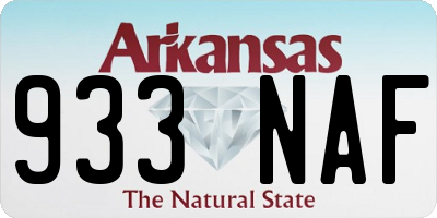 AR license plate 933NAF