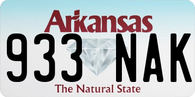 AR license plate 933NAK