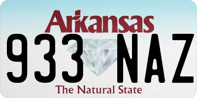 AR license plate 933NAZ