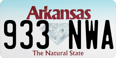 AR license plate 933NWA