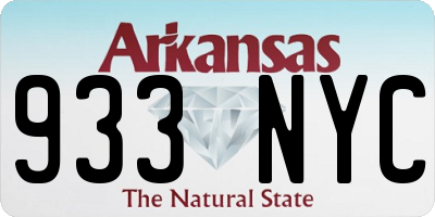 AR license plate 933NYC