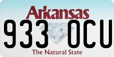 AR license plate 933OCU