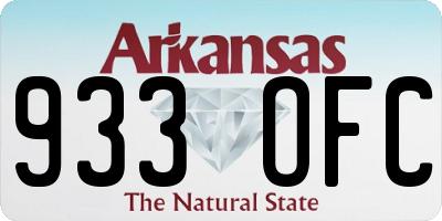 AR license plate 933OFC