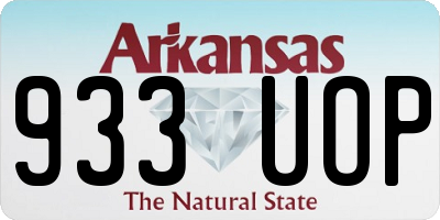AR license plate 933UOP