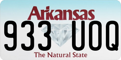 AR license plate 933UOQ