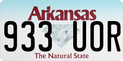 AR license plate 933UOR