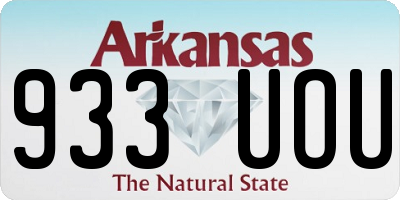 AR license plate 933UOU