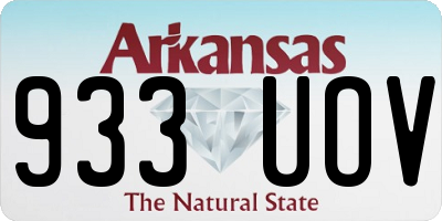 AR license plate 933UOV