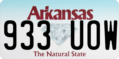 AR license plate 933UOW