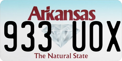 AR license plate 933UOX