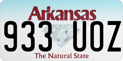 AR license plate 933UOZ