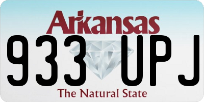 AR license plate 933UPJ