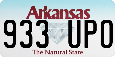 AR license plate 933UPO