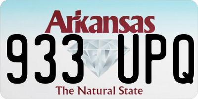 AR license plate 933UPQ